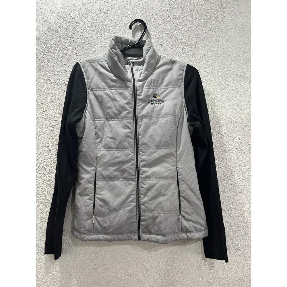 Cutter & Buck Jacket Mens Small Gray Bandon Dunes Golf Hamilton‎ Thermal Hybric
